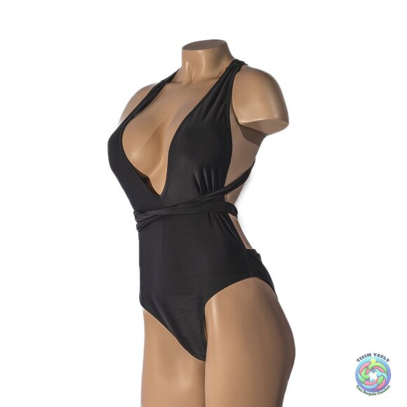 Sports one-piece black bikini - Picture 4 of 7